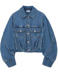 Loewe - Veste En Jean À Logo Brodé - Lyst