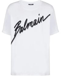 Balmain - Logo-Embellished Cotton T-Shirt - Lyst