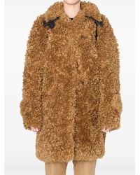 Kolor - Faux-Fur Button-Fastening Coat - Lyst
