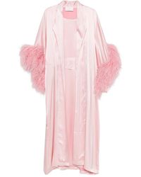 Reem Al Dhaheri - Feather-Trim Kaftan Set - Lyst