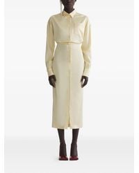 Mugler - Buttoned Long-Sleeved Dress - Lyst