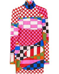 Emilio Pucci - Giardino-print Mini Dress - Lyst