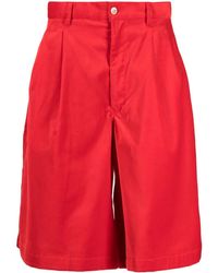 Comme des Garçons - Box-pleat Cotton Bermuda Shorts - Lyst