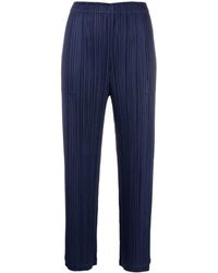 Pleats Please Issey Miyake - Mc August Pleated Cropped Trousers - Lyst