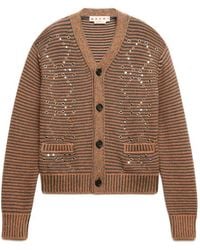 Marni - Alpaca-Wool Cardigan With Studs - Lyst
