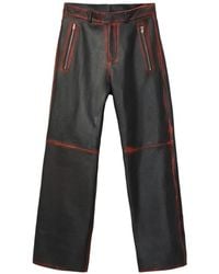 CAMPERLAB - Zip Leather Trousers - Lyst