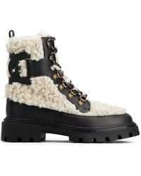 Tod's - Faux-shearling Leather Ankle Boots - Lyst