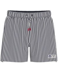 Guess - Vertical-Stripe Drawstring Swim Shorts - Lyst