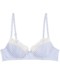 Fleur du Mal - East Hampton Lace-Trim Bra - Lyst