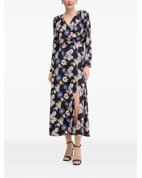 Morgan - Floral V-Neck Midi Dress - Lyst