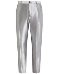 Dolce & Gabbana - Silk Shantung Trousers - Lyst