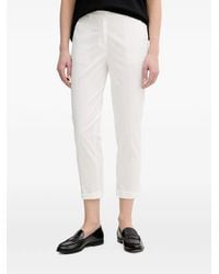 Sisley - Pressed-Crease Turn-Up Trousers - Lyst