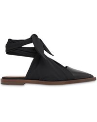 Burberry Scarf Tie Detail Mules - Black