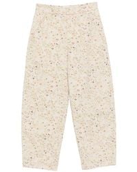 Tela - Floral-Print Belt-Loop Trousers - Lyst