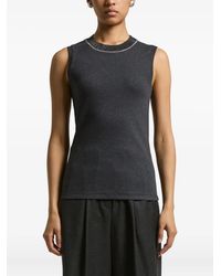 Peserico - Top sin mangas con apliques en el cuello - Lyst