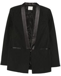 forte_forte - Blazer Satiné À Col Châle - Lyst