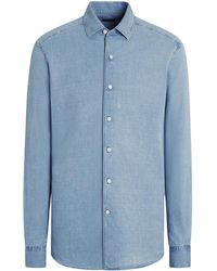 ZEGNA - ブリーチ デニムシャツ - Lyst