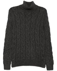 Barba Napoli - Cable-Knit Turtleneck Sweater - Lyst