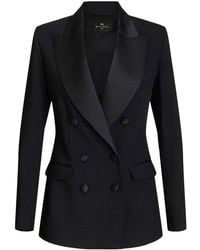 Etro - Double-breasted Fitted Blazer - Lyst