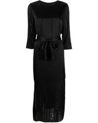 ARMANI EXCHANGE - Abito Midi Con Ricamo - Lyst