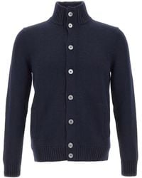 Gran Sasso - Button-Fastening High-Neck Cardigan - Lyst