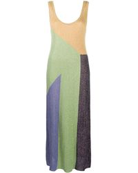 green palm leaf maxi dress