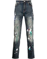 God's Masterful Children Artist Hand-painted Jeans - Blue