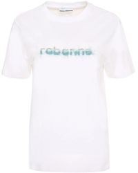 Rabanne - Logo-Detail Crew-Neck T-Shirt - Lyst