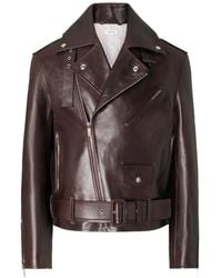 Thom Browne - Leather Moto Jacket - Lyst