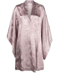 Carine Gilson - Floral-Print Silk Robe - Lyst