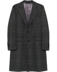 Lardini - Checked Wool Coat - Lyst