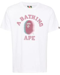 A Bathing Ape - Logo-Print Cotton T-Shirt - Lyst