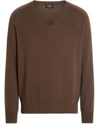 ZEGNA - Pull En Cachemire À Col V - Lyst