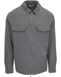 Marco Pescarolo - Crepe-Texture Zip-Up Jacket - Lyst