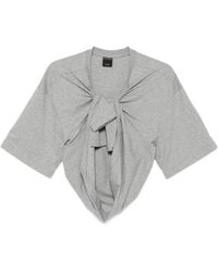 MERYLL ROGGE - T-Shirt Crop À Détail Noué - Lyst