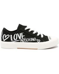 Love Moschino - Logo-print Lace-up Sneakers - Lyst