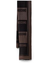 Moschino - Logo-Intarsia Metallic-Effect Scarf - Lyst