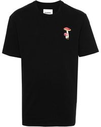 Jil Sander - Mushroom-embroidered Cotton T-shirt - Lyst