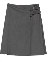 DUNST - Buckle A-Line Midi Skirt - Lyst