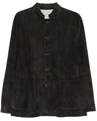 Eleventy - Button Sheep Suede Jacket - Lyst
