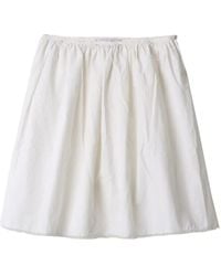 Miu Miu - Cotton-Linen Midi Skirt - Lyst