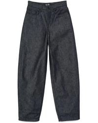 Mugler - Wide-Leg-Jeans Mit Schnürung - Lyst