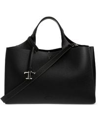Tod's - Petit Sac Porté Épaule T Timeless En Cuir - Lyst