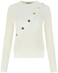McQueen - Ribbed-Knit Button-Detail Top - Lyst