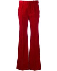 Saint Laurent - Trousers Red - Lyst