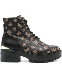 Guess - 50Mm Lace-Up Ankle Boots - Lyst