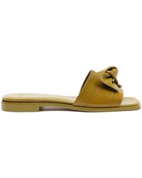 Alexandre Birman - Maxi Clarita Square Leather Slides - Lyst