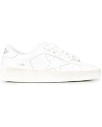Golden Goose - Optisch Weiße Leder-Sneaker Mit Stern-Patch - Lyst