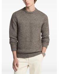 Michael Kors - Crosshatch Cotton Blend Sweater - Lyst