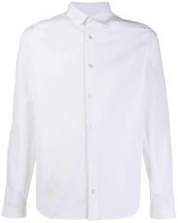 Chemise à ourlet incurvé Coton Saint Laurent pour homme en coloris Noir Homme Vêtements Chemises Chemises habillées 